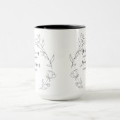 Personalized Mom Nana est year wildflower Mug マグカップ (中央)