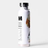Personalized Mom Nutrition Facts with Photos ウォーターボトル (左面)