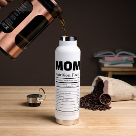 Personalized Mom Nutrition Facts with Photos ウォーターボトル