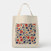 Personalized Mom Patriotic Wildflower Market トートバッグ (裏面)