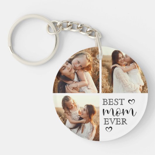 Personalized Mom Photo | Cute Family Keepsake キーホルダー (正面)