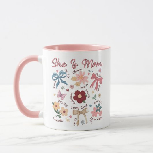 Personalized Mom Photo Mug Cute Design マグカップ (左)