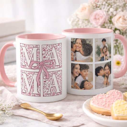 Personalized Mom Photo Mug Cute Design マグカップ