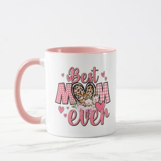 Personalized Mom Photo Mug Cute Design マグカップ (左)