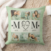 Personalized Mom Photo  Sage Green クッション (ブランケット)