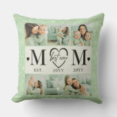 Personalized Mom Photo  Sage Green クッション (正面)