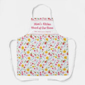 Personalized Mom’s Kitchen Floral Apron Gift エプロン (正面)