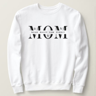 Personalized Mom Sweatshirt With Kids Names Gift スウェットシャツ