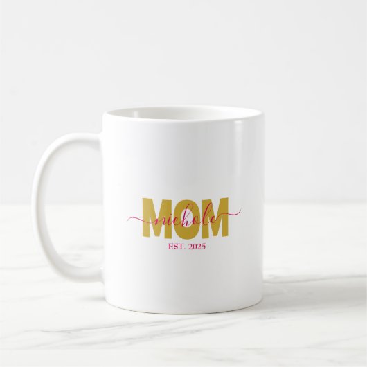 PERSONALIZED MOM TO BE コーヒーマグカップ (左)