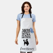 Personalized Mom Typography Apron エプロン (着用した状態)