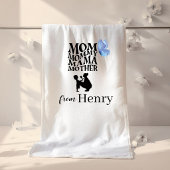 Personalized Mom Typography Bath Towel バスタオル