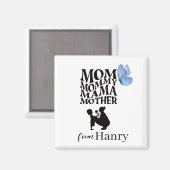 Personalized Mom Typography Magnet マグネット (正面/裏面)