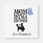 Personalized Mom Typography Magnet マグネット (正面)