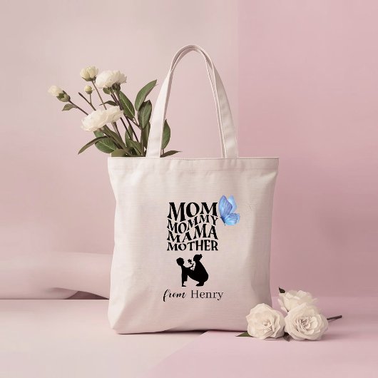 Personalized Mom Typography Tote Bag トートバッグ