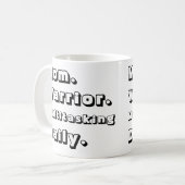 Personalized Mom Warrior Multitasking Daily White コーヒーマグカップ (正面左)