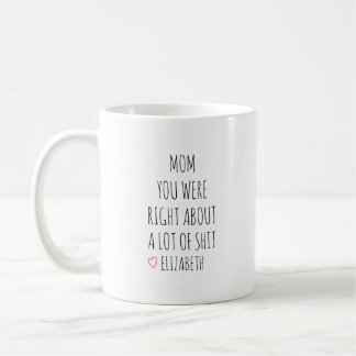 Personalized Mom You Were Right Mug  コーヒーマグカップ