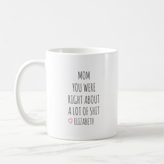 Personalized Mom You Were Right Mug  コーヒーマグカップ (左)