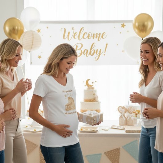 Personalized Mommy to Be T-Shirt – Foal Design Tシャツ