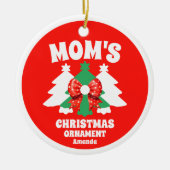 Personalized Mom's Photo Christmas Tree Ornament セラミックオーナメント (正面)