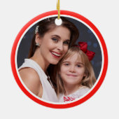 Personalized Mom's Photo Christmas Tree Ornament セラミックオーナメント (裏面)