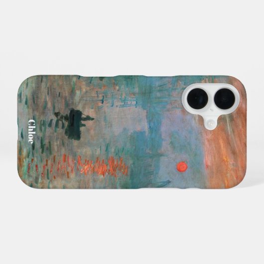 Personalized Monet Art Gift For Her iPhone 16ケース (裏面横)