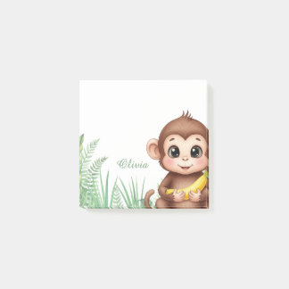Personalized Monkey Safari Sticky Notes ポストイット