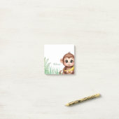 Personalized Monkey Safari Sticky Notes ポストイット (デスク上)
