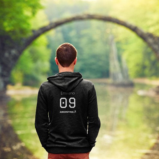 Personalized Monochromatic Argentinian Athlete  パーカ