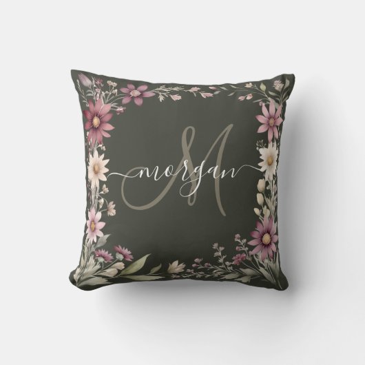 Personalized Monogram  クッション (正面)