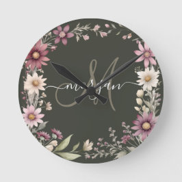Personalized Monogram  ラウンド壁時計