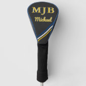 Personalized Monogram 3 Initials Elegant Golfer  ゴルフヘッドカバー (正面)