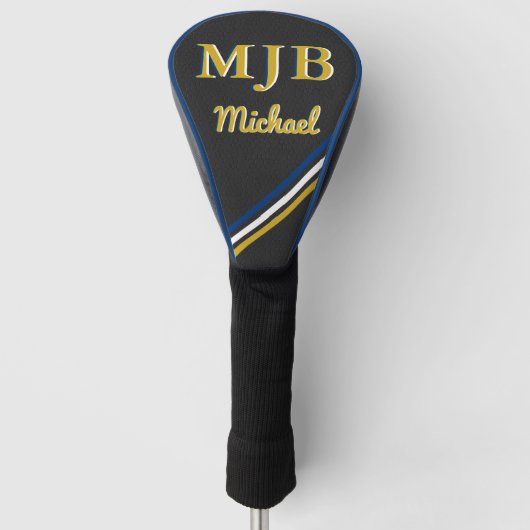 Personalized Monogram 3 Initials Elegant Golfer  ゴルフヘッドカバー (正面)