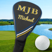 Personalized Monogram 3 Initials Elegant Golfer  ゴルフヘッドカバー