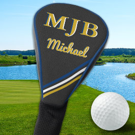 Personalized Monogram 3 Initials Elegant Golfer  ゴルフヘッドカバー