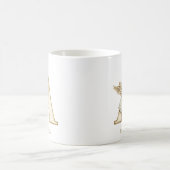 Personalized Monogram A Initial Christmas Angel コーヒーマグカップ (中央)