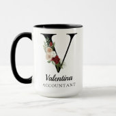Personalized Monogram Alphabet Mug for Accountant マグカップ (左)