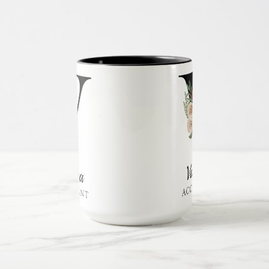 Personalized Monogram Alphabet Mug for Accountant マグカップ (中央)