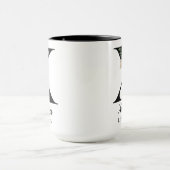Personalized Monogram Alphabet Mug for Book Lover マグカップ (中央)