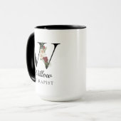 Personalized Monogram Alphabet Mug for Therapist マグカップ (正面左)