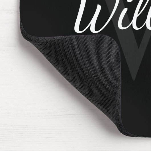 Personalized Monogram and Name Black マウスパッド (コーナー)