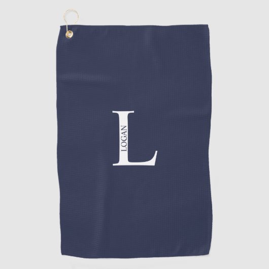 Personalized Monogram and Name Golf Towel ゴルフタオル (正面)