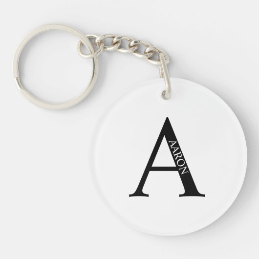Personalized Monogram and Name Keychain キーホルダー (正面)