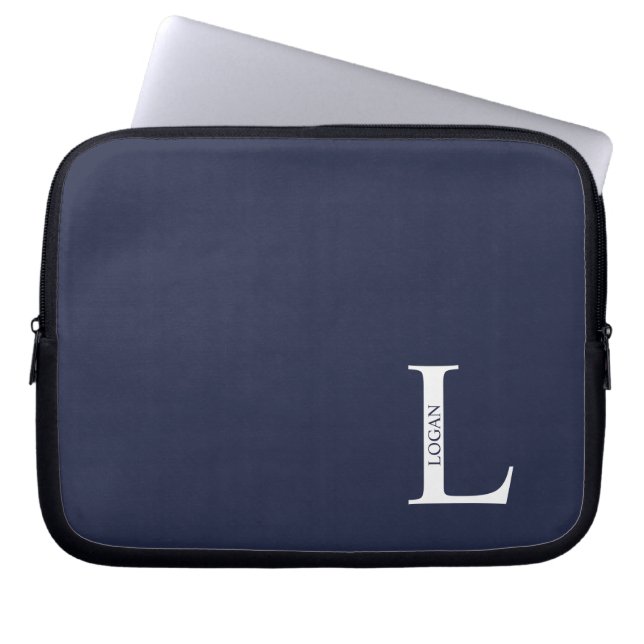 Personalized Monogram and Name Laptop Sleeve ラップトップスリーブ (正面)