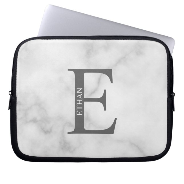 Personalized Monogram and Name Laptop Sleeve ラップトップスリーブ (正面)