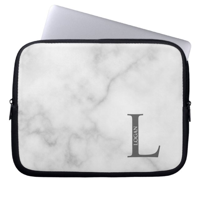 Personalized Monogram and Name Laptop Sleeve ラップトップスリーブ (正面)