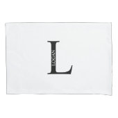 Personalized Monogram and Name Pillow Case 枕カバー (正面)