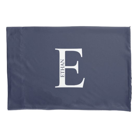 Personalized Monogram and Name Pillow Case 枕カバー (正面)