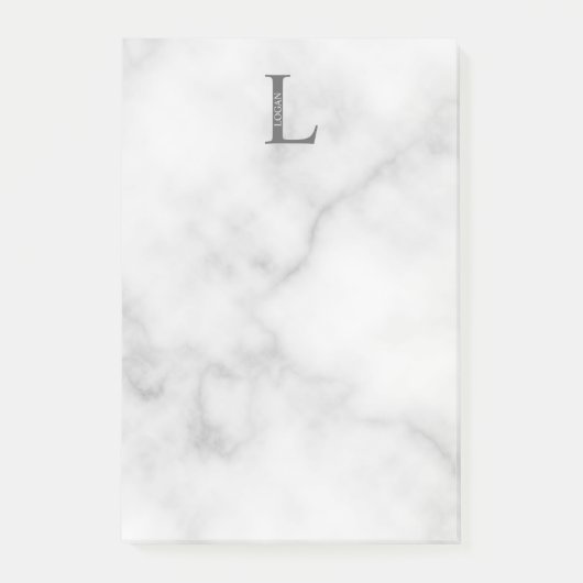 Personalized Monogram and Name Post-it Notes ポストイット (正面)