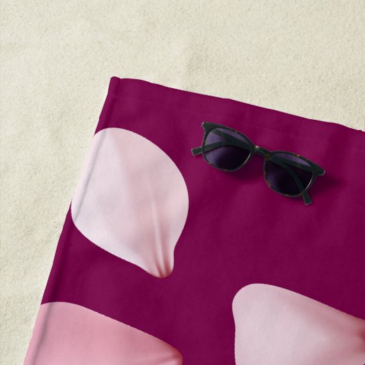 Personalized Monogram Beach Towel with Sakura  ビーチタオル (インサイチュ)