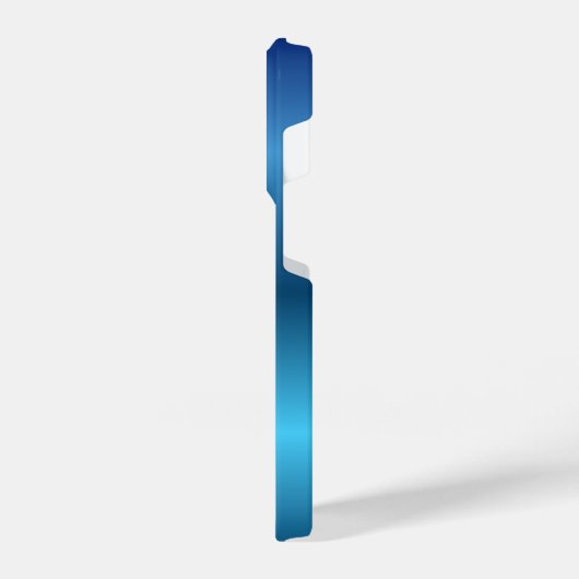 Personalized Monogram Blue IPhone Case for Him iPhoneケース (左側面)